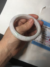 Load image into Gallery viewer, 57.5mm Certified Type A 100% Natural sunny green white purple jadeite Jade bangle BK79-0368