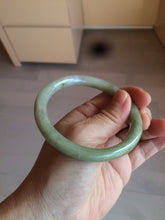 Load image into Gallery viewer, 58.5mm 100% natural certified green/yellow/gray round cut jadeite jade bangle BK14-3294