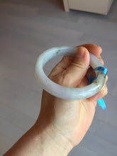 Load image into Gallery viewer, 57.6mm Certified Type A 100% Natural icy watery white purple black brown Jadeite Jade bangle BM21-7700