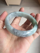 Load image into Gallery viewer, 60.2mm certified type A 100% Natural green/black/red chubby Jadeite Jade bangle B119-9123
