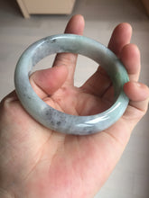 Load image into Gallery viewer, 60.2mm certified type A 100% Natural green/black/red chubby Jadeite Jade bangle B119-9123
