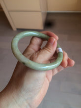 Load image into Gallery viewer, 58.5mm 100% natural certified green/yellow/gray round cut jadeite jade bangle BK14-3294