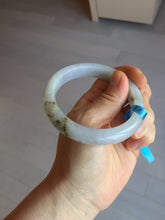 Load image into Gallery viewer, 57.6mm Certified Type A 100% Natural icy watery white purple black brown Jadeite Jade bangle BM21-7700