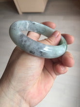 Load image into Gallery viewer, 60.2mm certified type A 100% Natural green/black/red chubby Jadeite Jade bangle B119-9123
