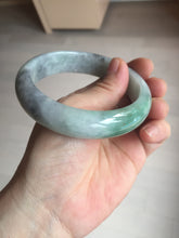 Load image into Gallery viewer, 60.2mm certified type A 100% Natural green/black/red chubby Jadeite Jade bangle B119-9123