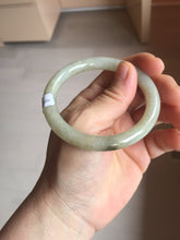 Load image into Gallery viewer, 53.5mm Certified type A 100% Natural green dark green floating seaweed round cut Jadeite bangle PC140-6615