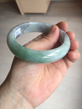 Load image into Gallery viewer, 60.2mm certified type A 100% Natural green/black/red chubby Jadeite Jade bangle B119-9123
