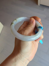 Load image into Gallery viewer, 57.6mm Certified Type A 100% Natural icy watery white purple black brown Jadeite Jade bangle BM21-7700