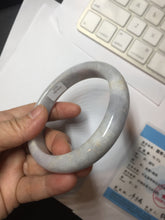Load image into Gallery viewer, 62.5mm certified 100% natural Type A light purple/white jadeite jade bangle PA11-6113
