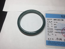 Load image into Gallery viewer, 59.9mm Certified Type A 100% Natural dark green/blue/gray/black Guatemala Jadeite jade bangle AY89-5760