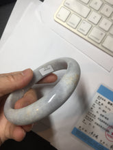 Load image into Gallery viewer, 62.5mm certified 100% natural Type A light purple/white jadeite jade bangle PA11-6113