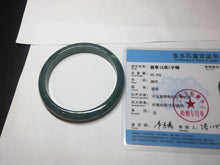 Load image into Gallery viewer, 59.9mm Certified Type A 100% Natural dark green/blue/gray/black Guatemala Jadeite jade bangle AY89-5760