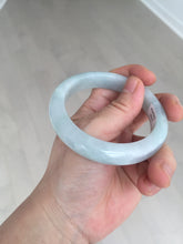 Load image into Gallery viewer, 55.2mm Certified Type A 100% Natural light green Jadeite Jade bangle E91-9415