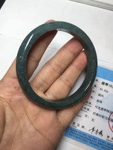 Load image into Gallery viewer, 59.9mm Certified Type A 100% Natural dark green/blue/gray/black Guatemala Jadeite jade bangle AY89-5760