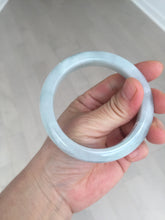 Load image into Gallery viewer, 55.2mm Certified Type A 100% Natural light green Jadeite Jade bangle E91-9415