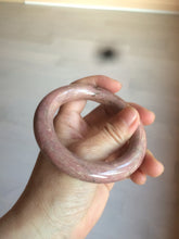 Load image into Gallery viewer, 54.3mm 100% natural plateau earth red/brown chubby round cut rose stone (Rhodonite) bangle XY81