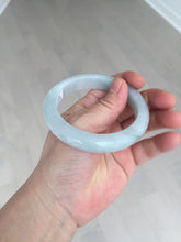 Load image into Gallery viewer, 55.2mm Certified Type A 100% Natural light green Jadeite Jade bangle E91-9415