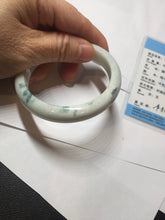 Load image into Gallery viewer, 55.5mm certified 100% natural Type A green white jadeite bangle PD154-6315