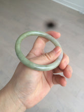 Load image into Gallery viewer, 58.5mm 100% natural certified green/yellow/gray round cut jadeite jade bangle BK14-3294