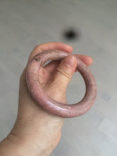 Load image into Gallery viewer, 54.3mm 100% natural plateau earth red/brown chubby round cut rose stone (Rhodonite) bangle XY81