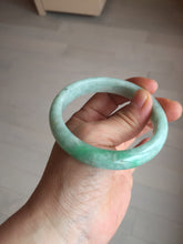 Load image into Gallery viewer, 56.2mm certified Type A 100% Natural sunny green/ white Jadeite Jade bangle BS32-4439