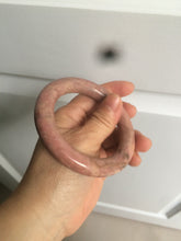 Load image into Gallery viewer, 54.3mm 100% natural plateau earth red/brown chubby round cut rose stone (Rhodonite) bangle XY81