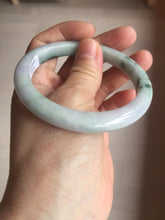 Load image into Gallery viewer, 58mm certificated Type A 100% Natural light green purple with green floating flowers Jadeite Jade bangle AS83-3016
