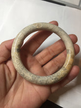 Load image into Gallery viewer, 56mm 100% natural beige yellow red round cut Coral Jade (珊瑚玉) bangle XY101