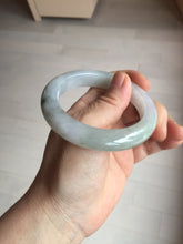Load image into Gallery viewer, 53.5mm certified 100% natural Type A icy water sunny green/gray/black jadeite jade bangle BP158-5028