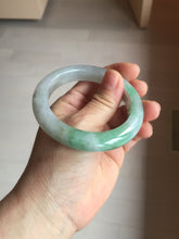 Load image into Gallery viewer, 53.5mm certified 100% natural Type A icy water sunny green/gray/black jadeite jade bangle BP157-5022