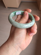 Load image into Gallery viewer, 55.8mm certified type A 100% Natural sunny green gray jadeite jade bangle BS31-4416