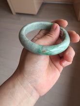 Load image into Gallery viewer, 55.8mm certified type A 100% Natural sunny green gray jadeite jade bangle BS31-4416