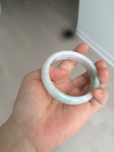 Load image into Gallery viewer, 51.5mm Certified Type A 100% Natural sunny green oval Jadeite Jade bangle AZ131-4139