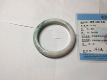 Load image into Gallery viewer, 55.5mm certified 100% natural Type A sunny green purple yellow(FU LU SHOU) white jadeite bangle PD156-6309