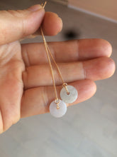 Load image into Gallery viewer, 50 pieces of 100% Natural light green/white Jadeite Jade small safety button beads AS79 (supply)