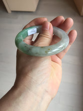 Load image into Gallery viewer, 53.5mm certified 100% natural Type A icy water sunny green/gray/black jadeite jade bangle BP157-5022