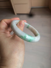 Load image into Gallery viewer, 53.5mm Certified Type A 100% Natural sunny green Jadeite Jade bangle AZ130-4125