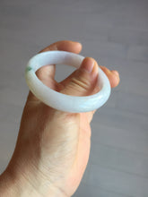 Load image into Gallery viewer, 52mm certified type A100% Natural green purple oval Jadeite Jade bangle BM34-0270