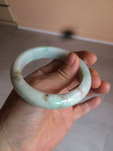 Load image into Gallery viewer, 54.6mm certified 100% natural Type A sunny green/white/brown jadeite jade bangle Y138-3314