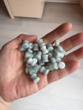 Load image into Gallery viewer, 100% Natural type A green/white small waist drum/yoyo jadeite Jade pendant necklace group BP117