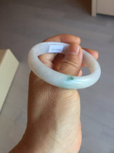 Load image into Gallery viewer, 52mm certified type A100% Natural green purple oval Jadeite Jade bangle BM34-0270