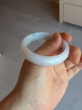 Load image into Gallery viewer, 52mm certified type A100% Natural green purple oval Jadeite Jade bangle BM34-0270
