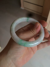 Load image into Gallery viewer, 53.5mm Certified Type A 100% Natural sunny green Jadeite Jade bangle AZ130-4125