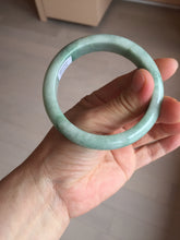 Load image into Gallery viewer, 57.3mm Certified Type A 100% Natural sunny green yellow Jadeite Jade bangle BS30-4414