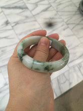 Load image into Gallery viewer, 54mm certified 100% natural Type A green/dark green/white/brown jungle camouflage color  jadeite jade bangle BG22-1726