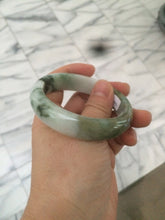Load image into Gallery viewer, 54mm certified 100% natural Type A green/dark green/white/brown jungle camouflage color  jadeite jade bangle BG22-1726