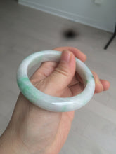 Load image into Gallery viewer, 53.5mm Certified Type A 100% Natural sunny green Jadeite Jade bangle AZ130-4125