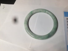 Load image into Gallery viewer, 57mm Certified Type A 100% Natural sunny green round cut Jadeite Jade bangle AK77-3296