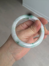 Load image into Gallery viewer, 53.5mm Certified Type A 100% Natural sunny green Jadeite Jade bangle AZ130-4125