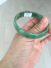 Load image into Gallery viewer, 52.8mm certified 100% natural Type A forest green dark green jadeite jade bangle BP15-8593